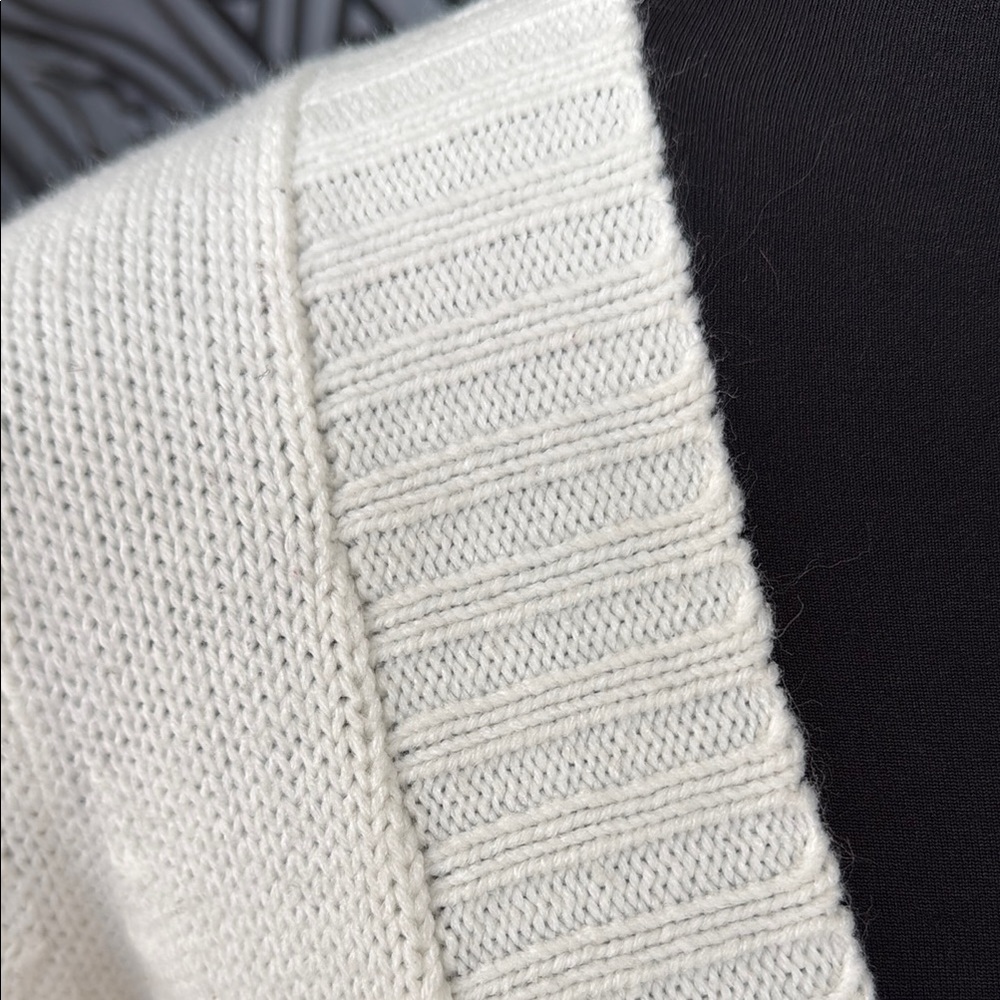 Off-White V-Neck Sweater Dress - Picture 3 of 6